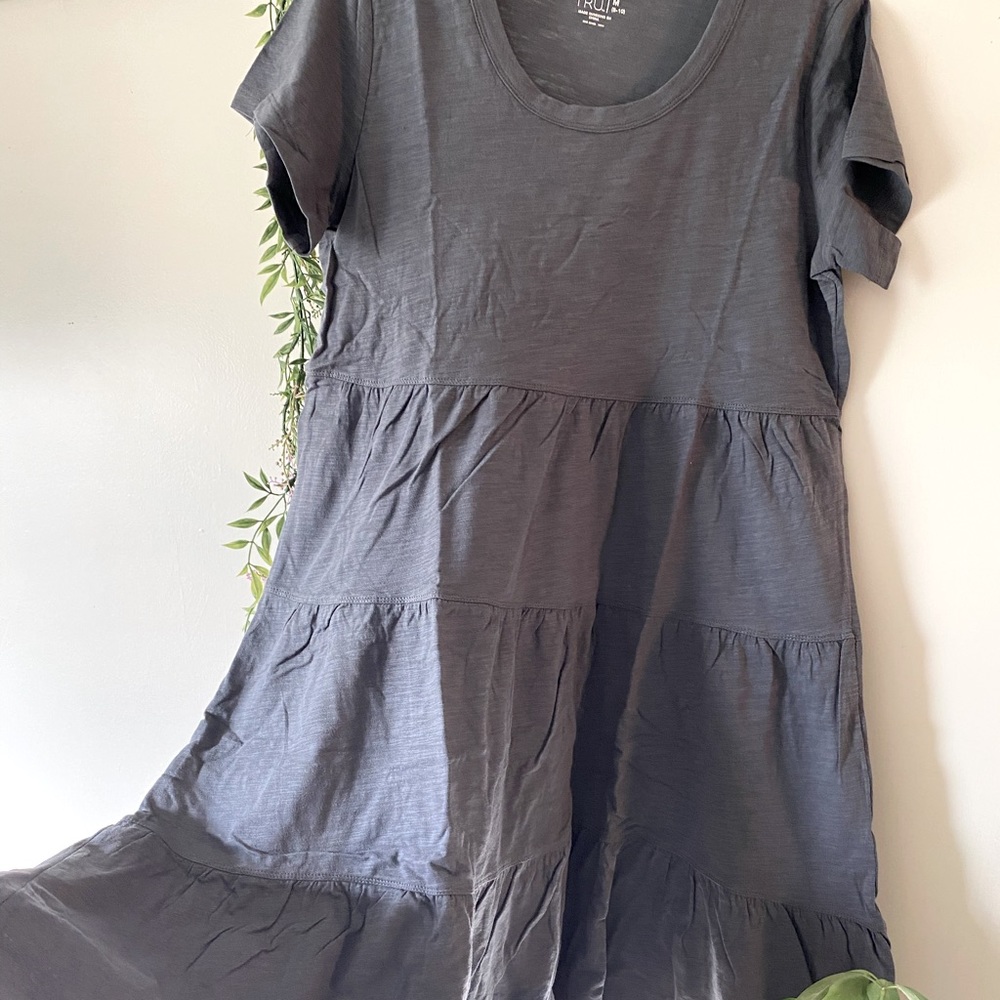 Gray Slate tiered knit dress 🌫☁️